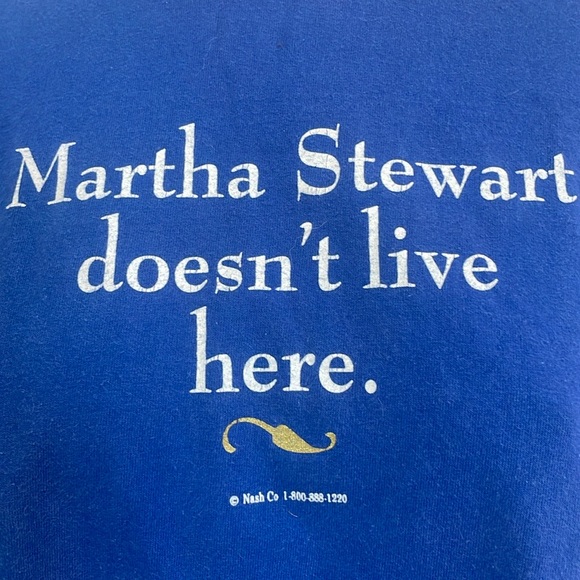 Lee Vintage 90s Martha Stewart doesn’t live here T-shirt blue 100% cotton size L - Picture 1 of 7